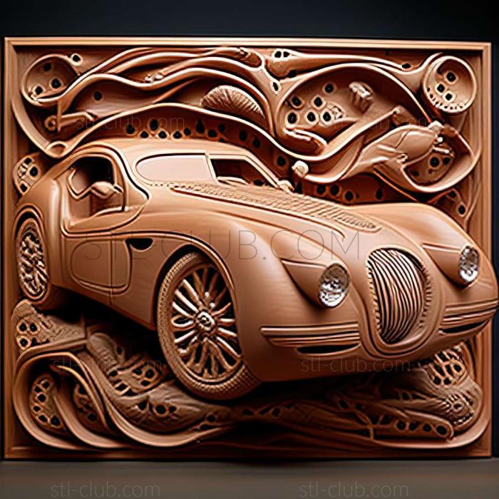 3D мадэль Jaguar XK120 (STL)